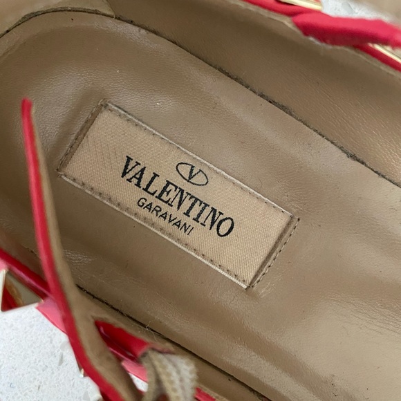 Used Valentino rockstud caged flats. Red. Sz 36.5 - Picture 4 of 10